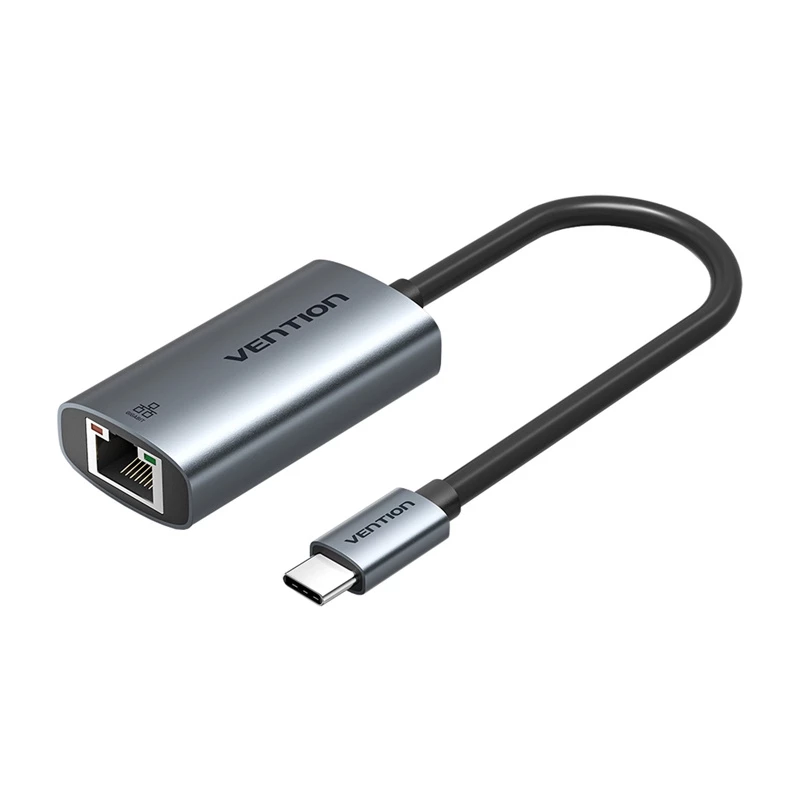 Vention CFP USB Type-C na Gigabit Ethernet adaptér 1000 Mbit/s, sivý