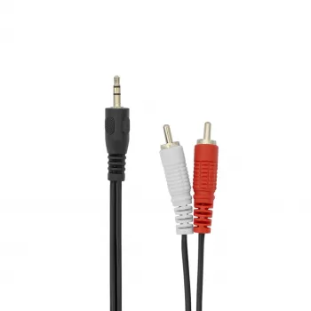 Audio kábel 3,5 mm konektor samec na 2 x Cinch konektor samec SBOX