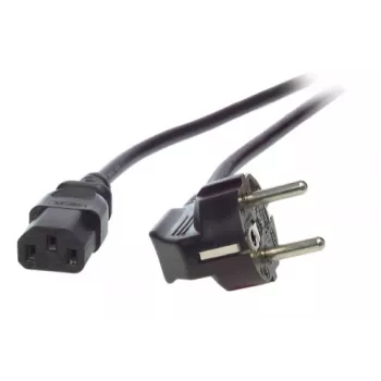 EFB-Elektronik Napájací kábel ochranná kolíková vidlica 90° - C13 180° čierny 2,0 m, 3 x 0,75 mm²
