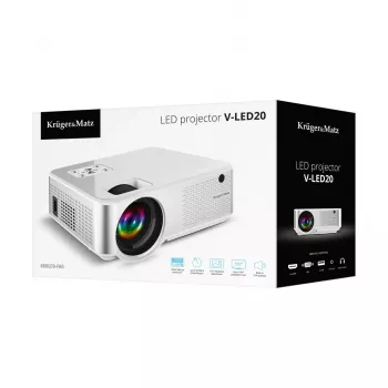 Štandardný projektor kruger & matz V-LED20 Full HD 1080p, LED, 1,4:1 throw pomer, 15–150