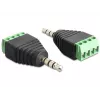Káblový adaptér DeLOCK 65453 3,5mm 4pin čierny zelený