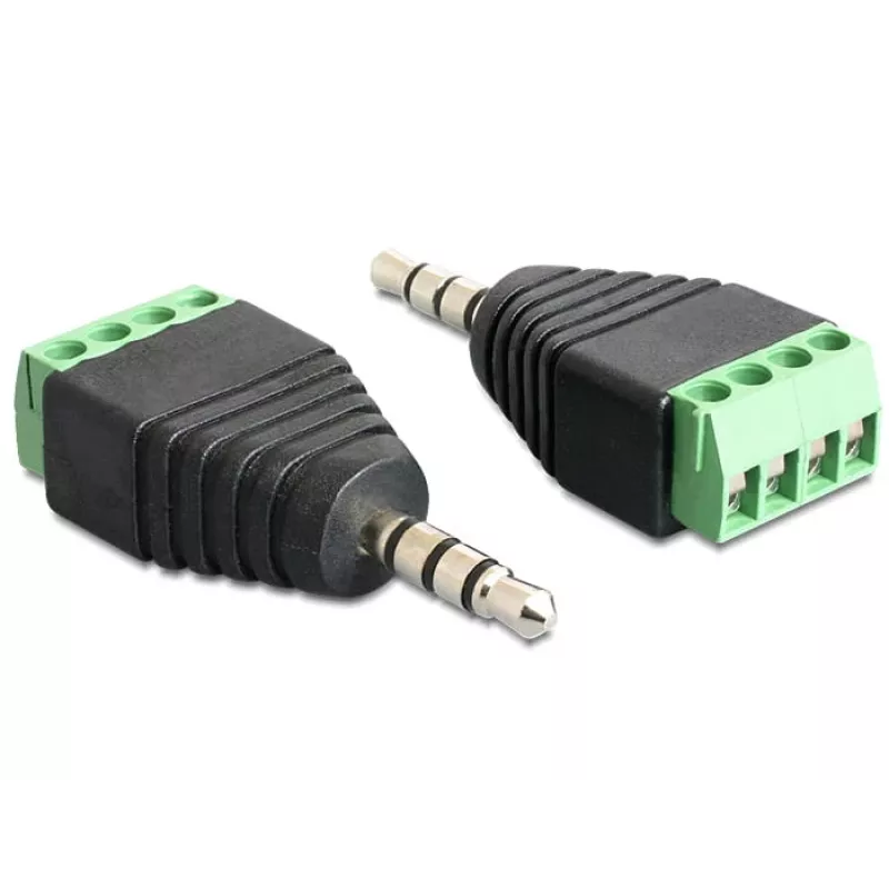 Káblový adaptér DeLOCK 65453 3,5mm 4pin čierny zelený