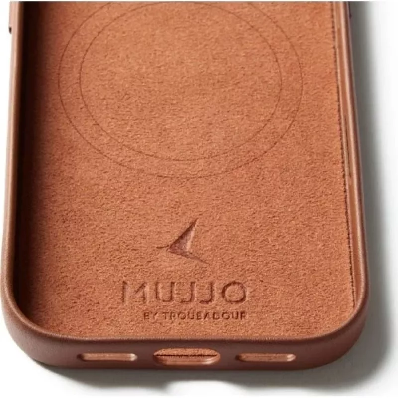 Mujjo Full Leather Case MagSafe puzdro pre iPhone 17 Pro hnedá