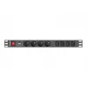 Lanberg PDU-04E04I-0200-IEC-BK 1U rackový PDU, 4x typ E + 4x IEC C13, 10 A, 2 m, čierny