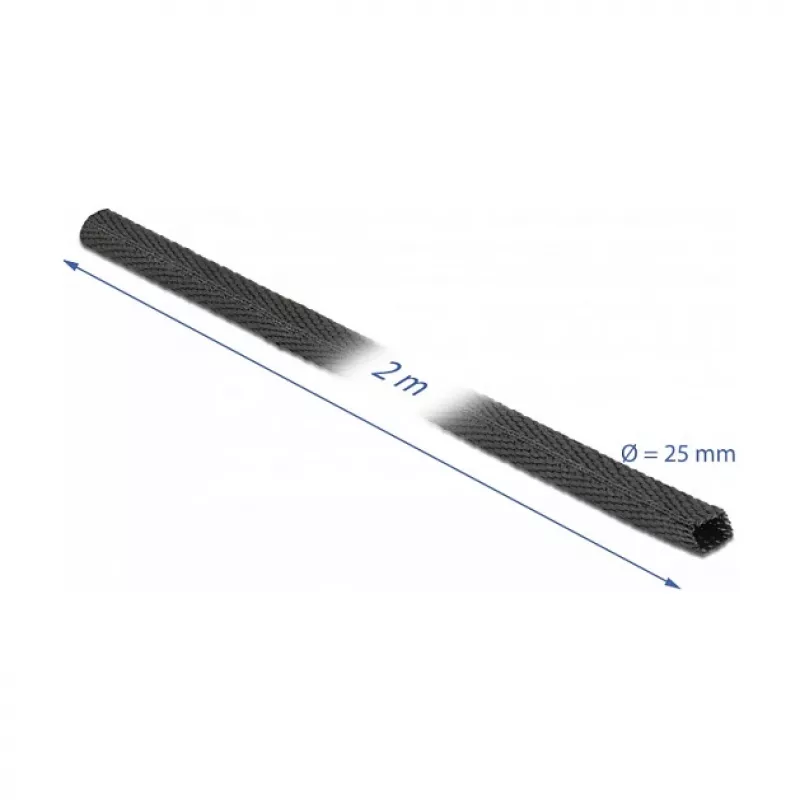 Zmršťovacia bužírka DeLOCK 20795 2 m x 25 mm čierna