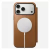 Mobilné folio puzdro Nomad Modern Leather Folio pre iPhone 17 Pro Max – Tan, vhodné pre obrazovku do 17,5 cm (6,9 palcov), 4 priehradky na karty
