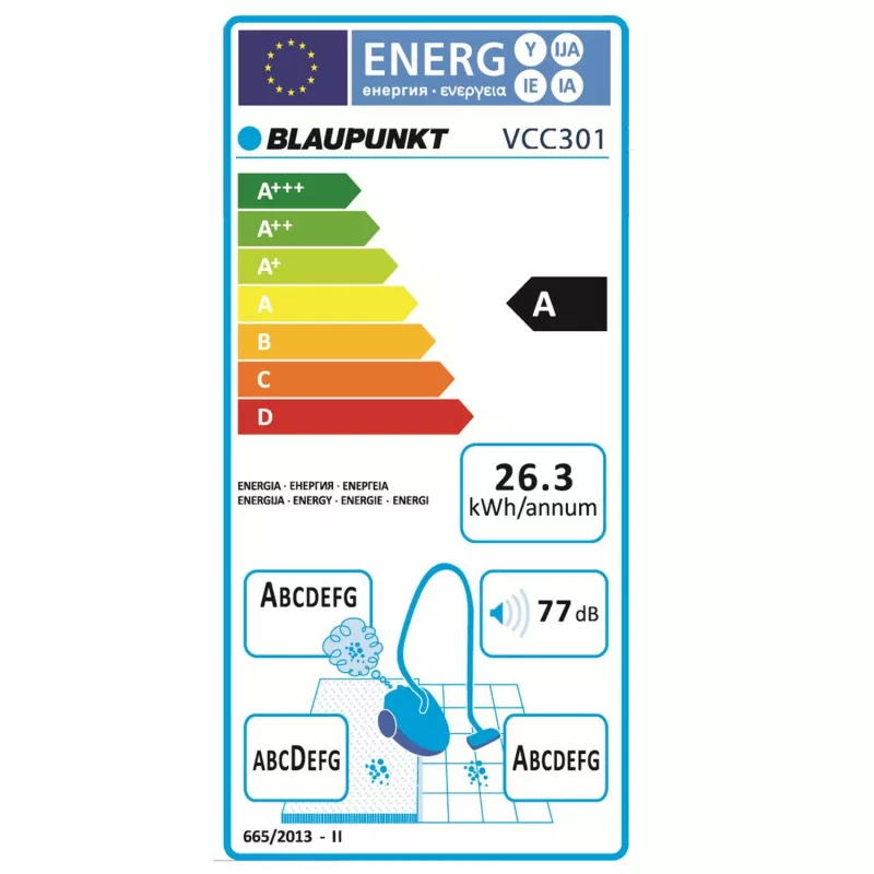 Blaupunkt VCC301 vysávač 1,2 L podlahový suchý 700 W bez vrecka