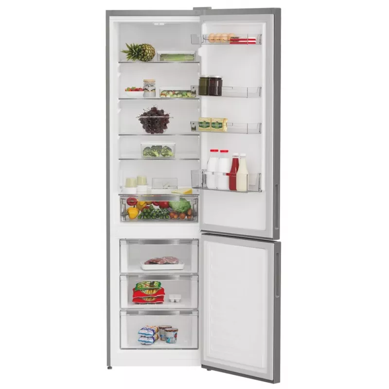 INDESIT chladnička | INKS 1401 S4E1 | energetická trieda E | voľne stojaca | kombinovaná | výška 202,5 cm | objem chladiacej časti 266 L | objem mraziacej časti 120 L | 38 dB | strieborná