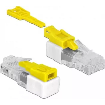 Delock 85334 sada blokovačov portu RJ45, 5 ks, biela/žltá