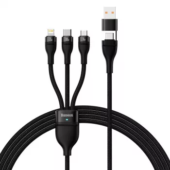 USB kábel Baseus CASS030101 1,2 m USB-A/USB-C USB-C/Micro-USB-B/Lightning čierny