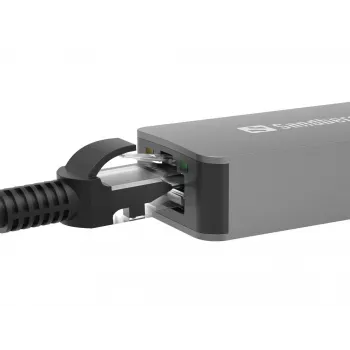 USB-C/A adaptér SANDBERG 136-68 s 2,5-GbE-RJ45 ethernetovým portom