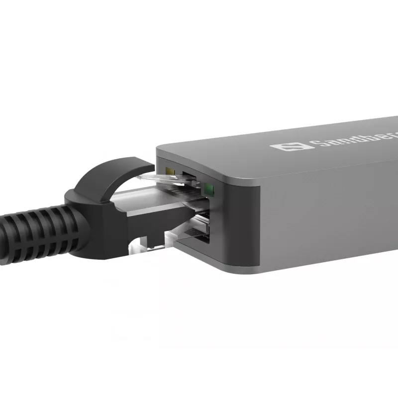USB-C/A adaptér SANDBERG 136-68 s 2,5-GbE-RJ45 ethernetovým portom