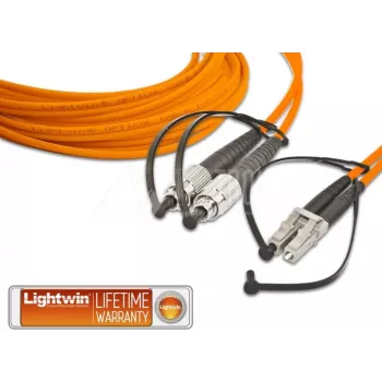 Lightwin vysokokvalitný duplexný optický patch kábel, MM OM2, FC - LC optický patch kábel (LDP-50 FC-LC 10.0)