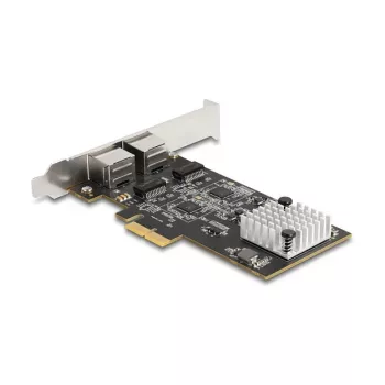 DeLOCK 81261 PCI Express x2 sieťová karta, 2 x RJ45 5 Gigabit LAN