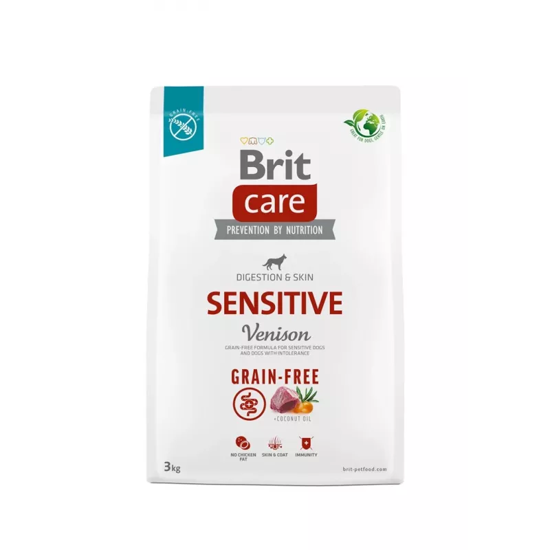 Brit Care Grain-free Sensitive Venison suché krmivo pre psov 3 kg