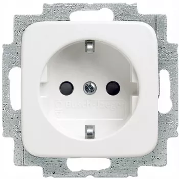 BUSCH JAEGER 2CKA002011A1888 - Typ F - 2P+E - biela - IP20 - 250 V - 16 A