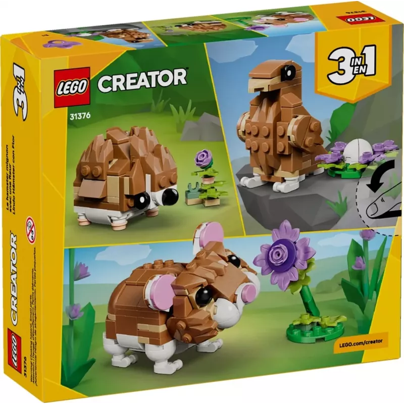 LEGO CREATOR 3 IN 1 31376 Roztomilý škrečok s kvetom