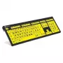Logickeyboard XL Print NERO Office USB QWERTZ nemecká čierna žltá