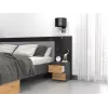 Nočný stolík Topeshop M2 ANTRACYT/ARTISAN 2 zásuvky antracit dub drevo