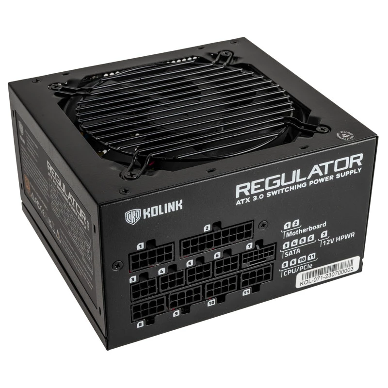 Kolink Regulator 80 PLUS Gold napájací zdroj, ATX 3.0, PCIe 5.0, modulárny - 750 Watt
