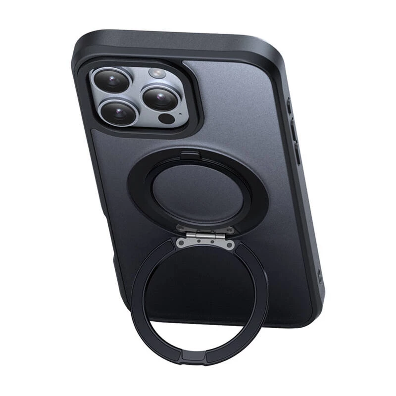 Ochranné puzdro s MagSafe Mcdodo PC-4933 pre iPhone 16 Pro Max s integrovaným stojanom, čierne