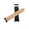 Kožený náramok pre Apple Watch FIXED FIXLST-434-BK — čierny, náhradný remienok