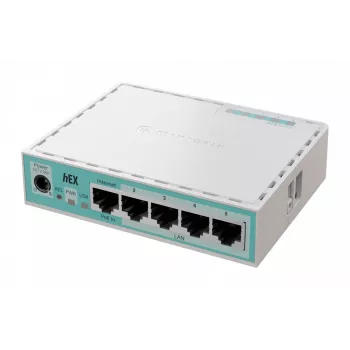 Mikrotik hEX káblový router Gigabit Ethernet biely