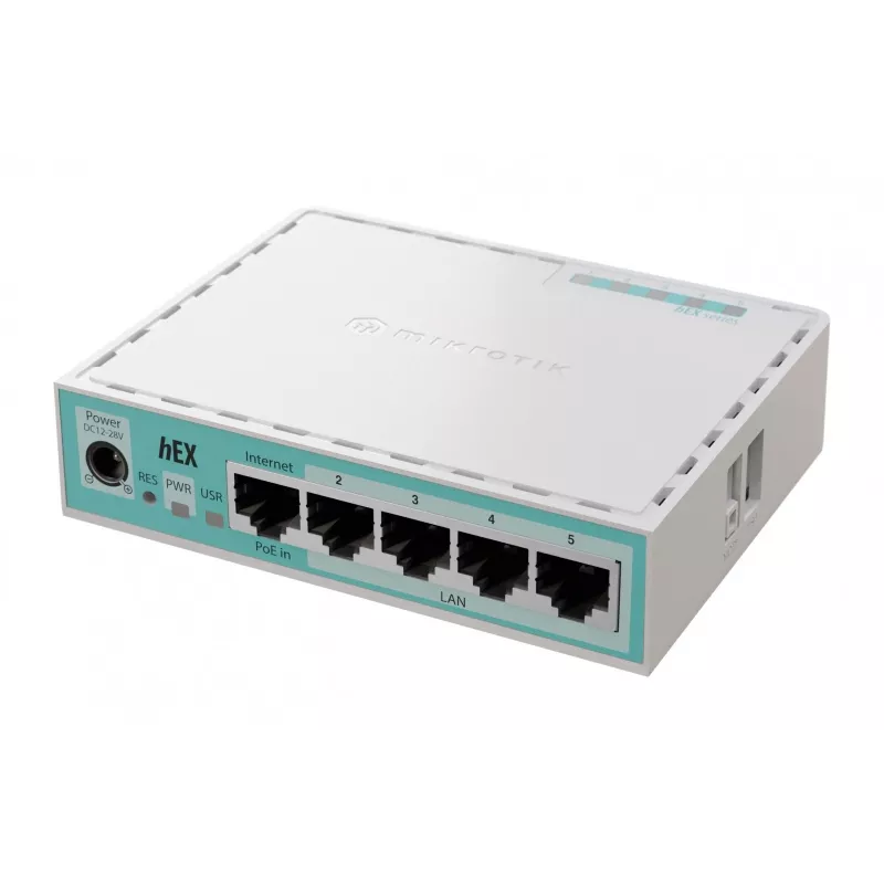 Mikrotik hEX káblový router Gigabit Ethernet biely