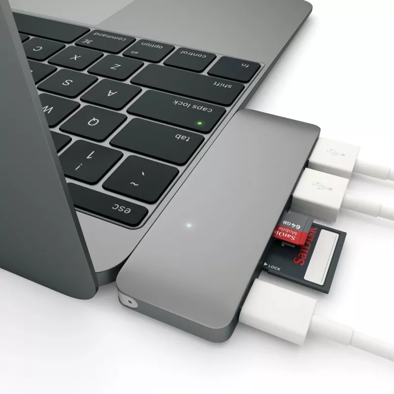 Satechi ST-TCUPM Type-C USB 3.0 kombinovaný hub 3v1