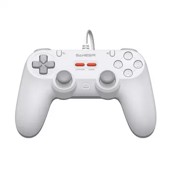 Káblový herný ovládač GameSir T3 Lite WT biely – ergonomický káblový ovládač, kompatibilný s PC