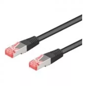 Wentronic Goobay CAT 6a patch kábel, S/FTP (PiMF), čierny, 7,5 m - LSZH bez halogénov, meď (93853)