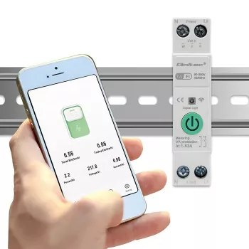 DIN lištové WLAN relé QOLTEC 50881 — sieťové prepínacie relé 63A pre elektroinštalácie