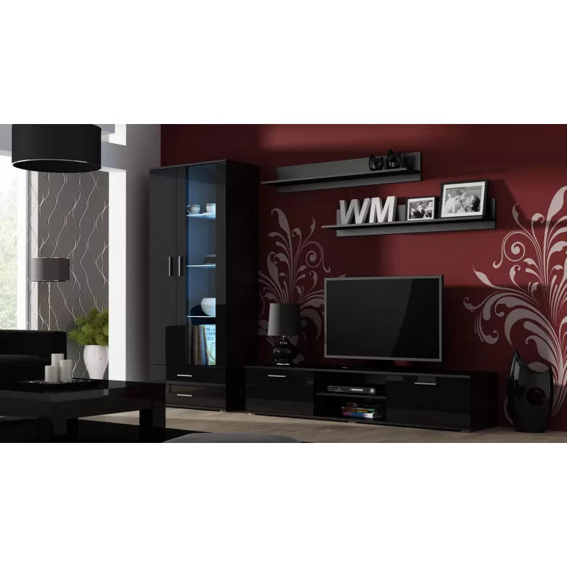 Cama TV stojan SOHO 180 čierny/čierny lesklý