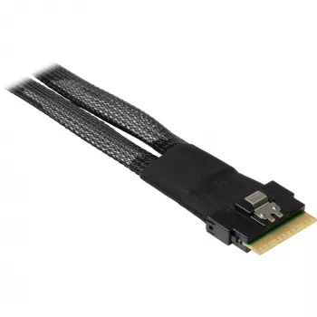 INTER-TECH kábel SFF-8654-8i na 2× SFF-8654-4i, 70 cm interný rozbočovací kábel