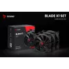 SAVIO BLADE X1 sada ventilátorov, 3 x 120 mm, 4-pinový PWM, čierna