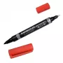 Permanentný marker Staedtler Lumocolor Duo jemný/guľatý hrot červený
