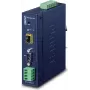 Planet priemyselný prevodník RS-232 -422 -485 na IP - 1x COM - 1x 100Base-FX -SFP - 9-48VDC - -40-+75