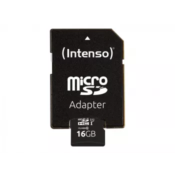 Intenso Performance - Flash pamäťová karta (microSDHC/SD adaptér v balení) - 16 GB - UHS-I U1 / Class10 - microSDHC UHS-I