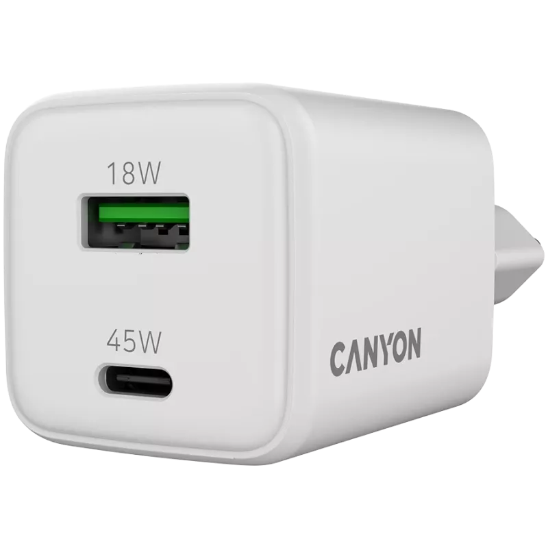 Nabíjačka Canyon CU45AC 45W univerzálna biela AC rýchlonabíjačka pre interiér
