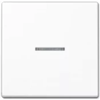 Vypínač svetla JUNG A 590 KO5 WW — 1-násobný tlačidlový spínač, duroplast biely, 55×55 mm
