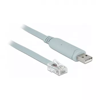 Sériový kábel DeLOCK 63920 USB 2.0 Type-A RJ45 sivý 0,5 m