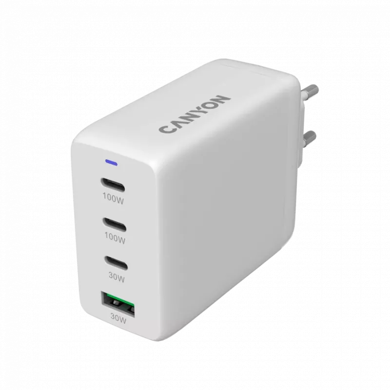 Canyon 100ACC univerzálna vysokorýchlostná cestovná nabíjačka - 2x USB-C 100W - 1x USB-C 30W -