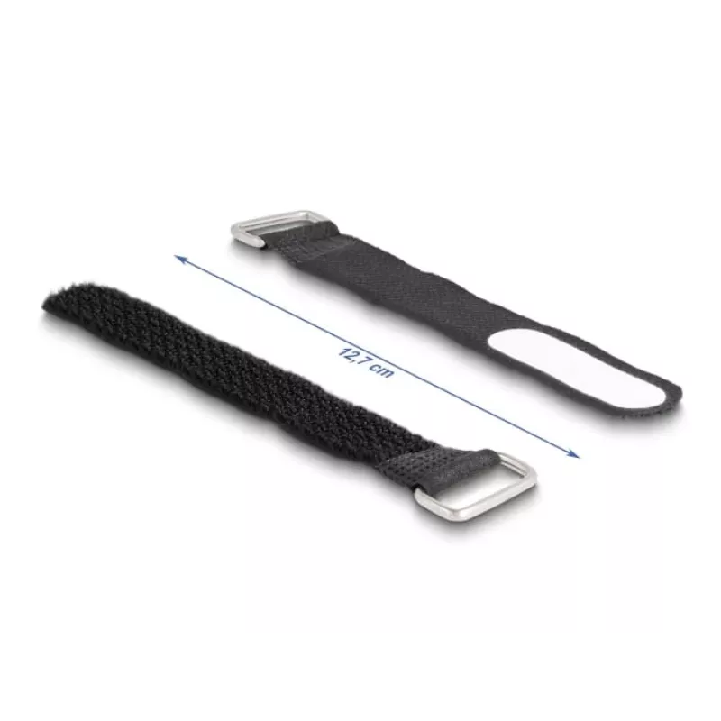 Držiak viazača káblov DeLOCK 19603 suchý zips čierny 127x20 mm 5 ks