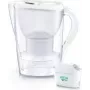 Kanvica s vodným filtrom BRITA Marella biela s 1x ALL-in-1 kartušou a 1x Extra Lime kartušou, využiteľná kapacita 1,0–1,5 L