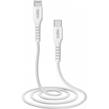 SBS TECABLELIGTC1W - 1 m - Lightning - USB C - konektor samec - konektor samec - biela