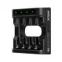 Nabíjačka batérií XTAR 4-slot pre AA/AAA (Li-Ion, NiMH) USB-C, LED indikátory, čierna