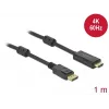Kábel DeLOCK Active DisplayPort 1.2 na HDMI 4K 60 Hz 1 m
