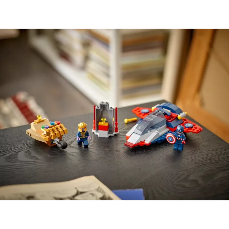 Stavebná sada LEGO Marvel Super Heroes Captain America Thanos 76319 — 107 dielov, 2 minifigúrky, vek 4+