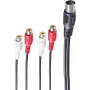 Audio kábel ShiverPeaks BS10231 0,2 m DIN (5-pinový) 4 x RCA čierny