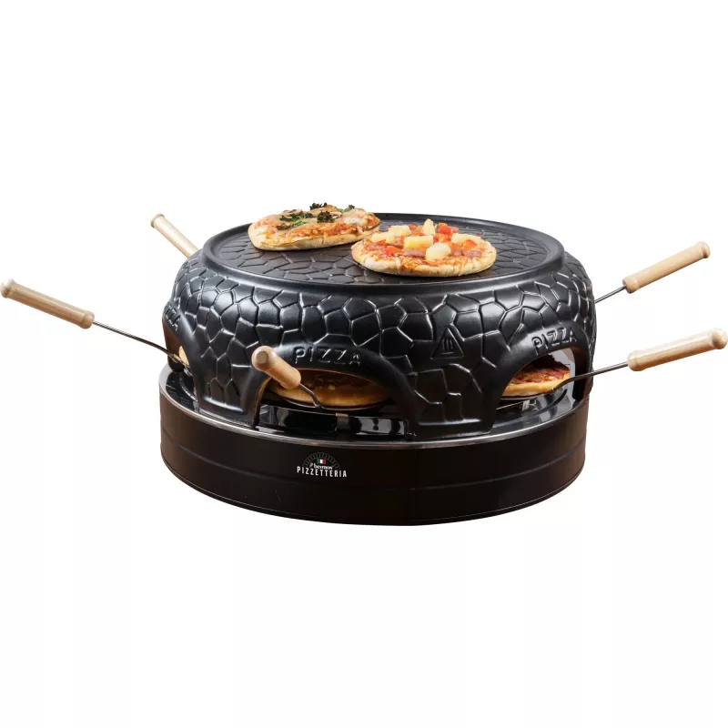 Bestron Viva Italia Pizzetteria APD600Z pec na pizzu, čierna, 910 W, na 6 mini pizz